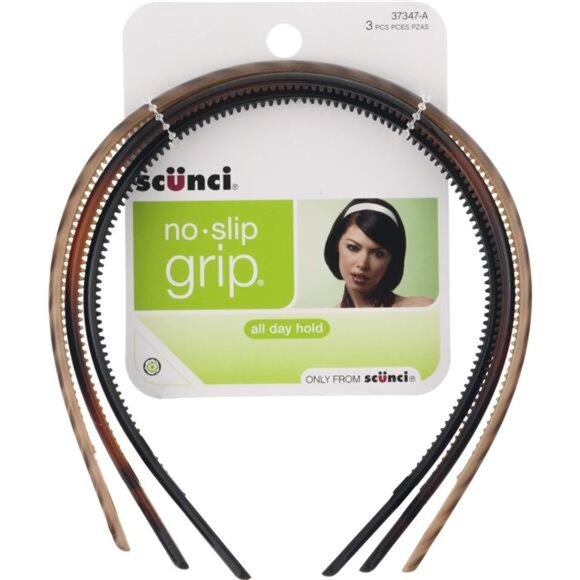 No-Slip Skinny Headbands – 3-Pack Tortoise & Brown Set - Picture 1 of 2